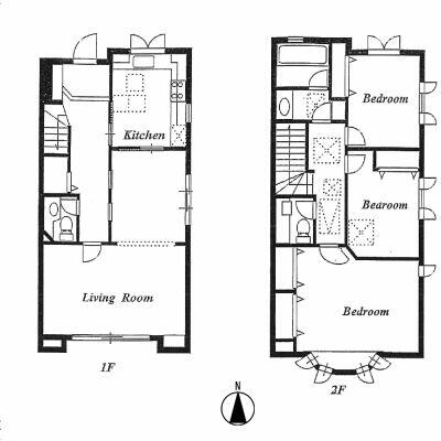 本格間取図作成代行【マンション(3LDK)タイプ 平面図10】のサンプル