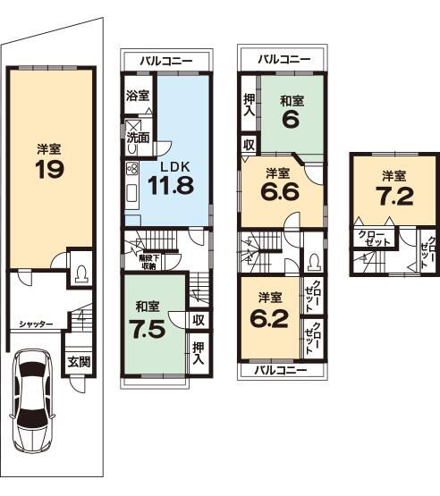 アットホーム 京都市西京区 嵐山中尾下町 嵐山駅 4階建 ６ｌｄｋ 京都市西京区の中古一戸建て 提供元 嵯峨建設 一軒家 家の購入