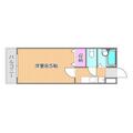 岡山市北区 学南町１丁目（法界院駅） 2階 １Kの間取り図
