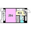 ジョイフルハウス ４０６ １Kの間取り図