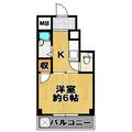 中善大正ハイツ 6階 １Kの間取り図