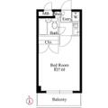 エコルフロンティアガーデン ０１０１ １Kの間取り図