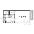 京都市右京区 花園八ツ口町（円町駅） 2階 １Kの間取り図