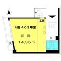 大野第一ビル 403 ワンルームの間取り図