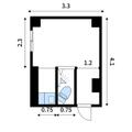 中央区 新川１丁目（茅場町駅） 9階 ワンルームの間取り図