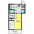 パーク横浜 １０１ １Kの間取り図