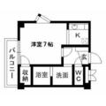 フォーエス保田窪 ４０５ １Kの間取り図