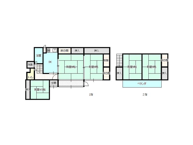 Morioka City, Higashiyama 1-chome (Senboku Town Station) 2-story building 5DK