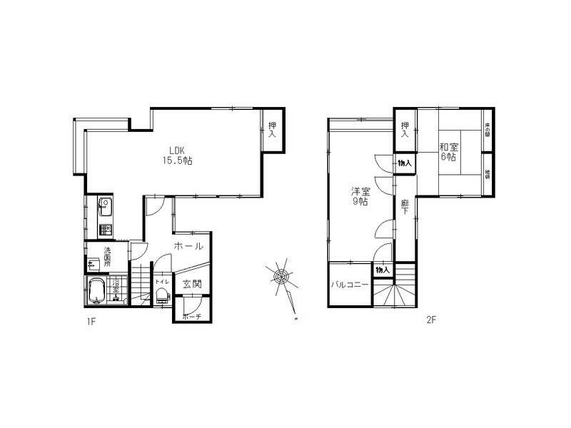 Kahoku District, Nanao Town, Tsurugaoka 5-chome, 2-story, 2LDK