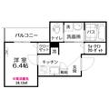 エクセルハイム 203 １Kの間取り図