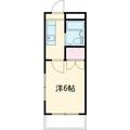 板橋区 常盤台３丁目（ときわ台駅） 2階 １Kの間取り図