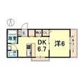 ハイローム北昭和３ １０２ １DKの間取り図