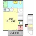 西東京市 下保谷４丁目（保谷駅） 2階 ワンルームの間取り図