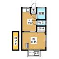 パールハイツ １０２ １Kの間取り図