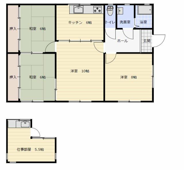 Seto-cho Asahigaoka 3-chome, Higashi-ku, Okayama City (near Seto Station) Single-story house, 4DK &mdash; photo 1