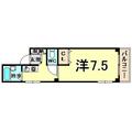 西宮市 今津水波町（甲子園駅） 3階 １Kの間取り図