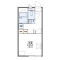 レオパレスキャピタル平松 2階 １Kの間取り図