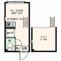新宿区 北新宿４丁目（東中野駅） 2階 ワンルームの間取り図