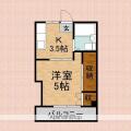 アシックハイツ ３０２ １Kの間取り図