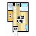 調布市 西つつじケ丘１丁目（つつじヶ丘駅） 1階 ワンルームの間取り図