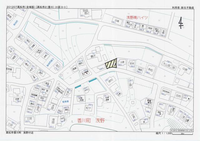 住宅地図 香川県高松市 1988年 フルネーム・番地入り 本