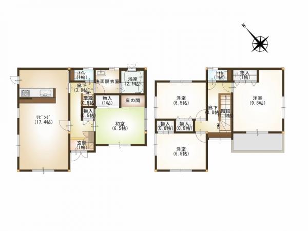 アットホーム 福山市 大谷台３丁目 大門駅 2階建 ４ｌｄｋ 福山市の中古一戸建て 提供元 株 カチタス 福山店 一軒家 家の購入