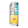 スプランドゥール ２０３ １Kの間取り図