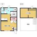 五条長屋　弐番館 2階 １Kの間取り図