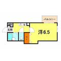 ピアネーズ御影 １０２ １Kの間取り図