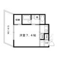 京都市下京区 西七条赤社町（丹波口駅） 2階 １Kの間取り図