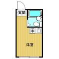 ライフピア上高田 1階 ワンルームの間取り図