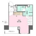 ザ・パークワンズ千代田佐久間町 ２０２ ワンルームの間取り図