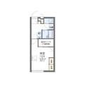 レオパレスもろどみⅡ １０２ １Kの間取り図