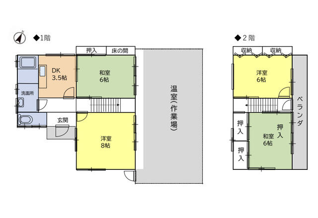 Okayama City, Minami Ward, Hikozaki (Hikozaki Station) 2-story building, 4DK &mdash; photo 1