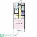 ルネス六本松 ２０３ １Kの間取り図