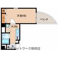 静岡市葵区 八千代町（新静岡駅） 3階 １Kの間取り図