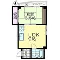 五十嵐ビル 2階 １DKの間取り図