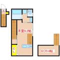 ｃｅｒｖｏ 2階 ワンルームの間取り図
