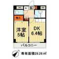 ピスタ２１ ２０２ １DKの間取り図