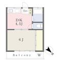 Ｙｕｚｕｒｉｈａ　Ｉｓｌｅ ３０２ １DKの間取り図