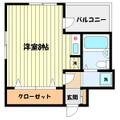 神戸市東灘区 御影塚町２丁目（石屋川駅） 4階 １Kの間取り図
