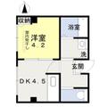 磨屋町きく井ビル ４０１ １DKの間取り図