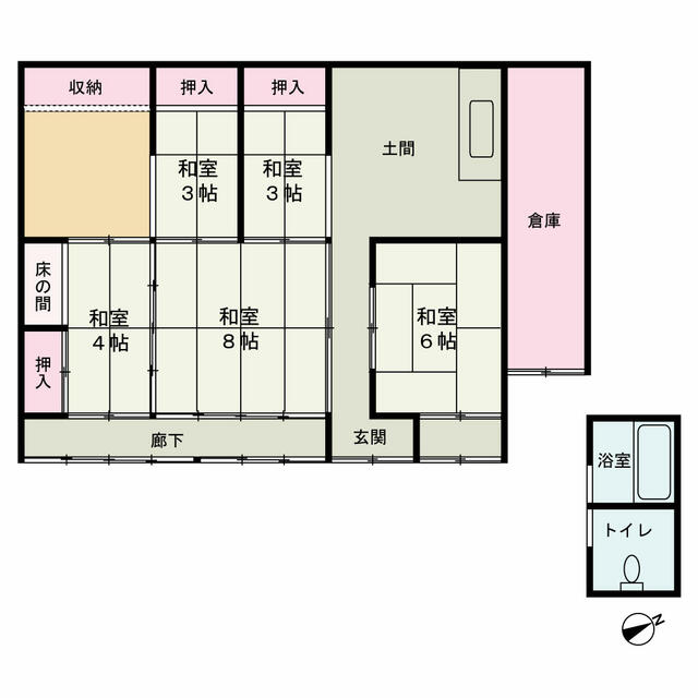 Momoshima-cho, Onomichi City, Single-story house, 5DK &mdash; photo 1