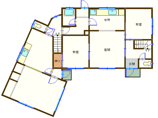 滝川市 滝の川町西5丁目 2階建 6DK 2