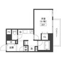 ガーデン代々木上原ＥＡＳＴ ２０７ １Kの間取り図