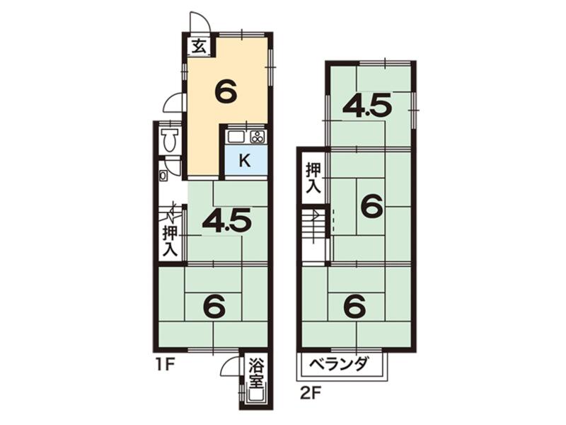 Kyoto City, Ukyo Ward, Umezu Hiraki Town (Uzumasa Koryuji Station) 2-story building 6K