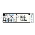 エクレール六甲 ２０４ １Kの間取り図