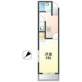 ドゥエルＵ １０１ １Kの間取り図