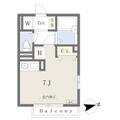 サンライズ Ａ ワンルームの間取り図