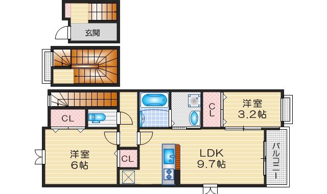 アットホーム モデッサフェリーチェ 3階 ２ｌｄｋ 提供元 株 ｒｏｏｔｓ スモッティー阪急茨木店 摂津市の賃貸アパート